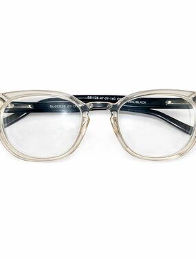 SUCCESS EYEGLASSES FRAMES ONLY NEW SS-125 CRYSTAL/BLACK FULL RIM 47-21-140